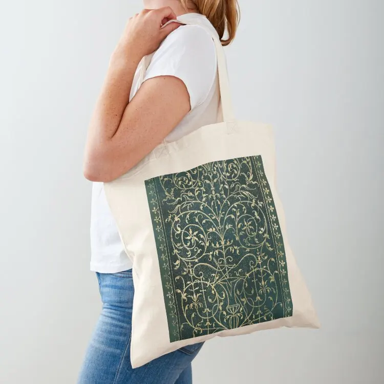 Mystic Gold Vines – Vintage Ornamental Book Design in Deep Green Tote Bag tote bag reusable shopping bag cute pouch
Mystic Gold Vines – Vintage Ornamental Book Design in Deep Green Tote Bag tote bag reusable shopping bag cute pouch