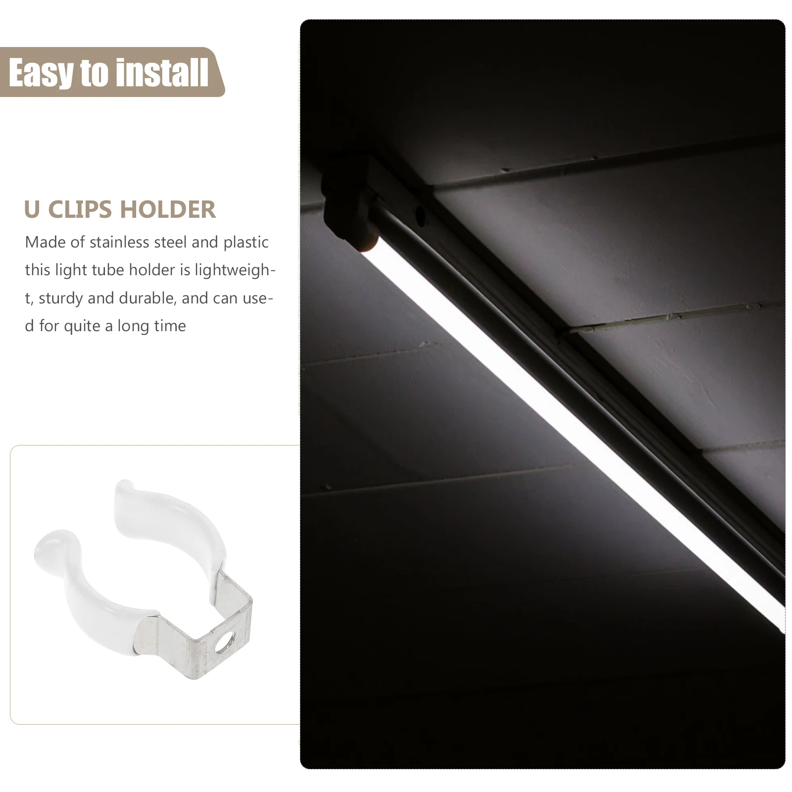 20 pcs Led Light Tube Clamp Lamp Holder Clips Stainless Steel Plastic Lightweight Durable LED Fluorescent Tube Bracket Socket
20 pcs Led Light Tube Clamp Lamp Holder Clips Stainless Steel Plastic Lightweight Durable LED Fluorescent Tube Bracket Socket