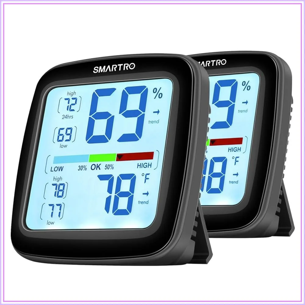 Professional Digital Hygrometer Indoor Thermometer Room Humidity Gauge Pro Accuracy Calibration 2-Pack
Professional Digital Hygrometer Indoor Thermometer Room Humidity Gauge Pro Accuracy Calibration 2-Pack
