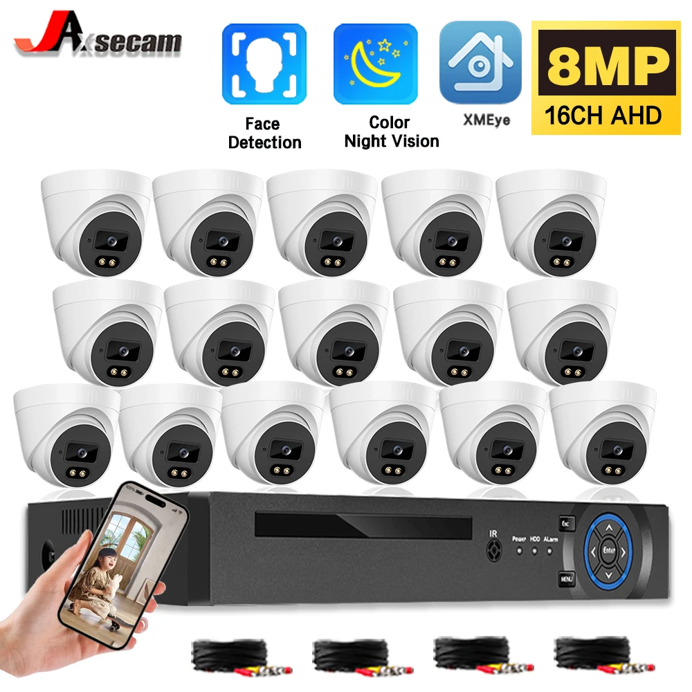 8MP 4K 8/16CH AHD DVR Strip line Face Detection Color Night MotionDetection Outdoor Security Camera CCTV Video Surveillance Kit
8MP 4K 8/16CH AHD DVR Strip line Face Detection Color Night MotionDetection Outdoor Security Camera CCTV Video Surveillance Kit