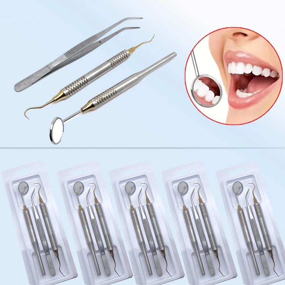 3Pcs/set Dental Mouth Mirror Stainless Steel Tweezers Curve Probe Dentist Instrument Teeth Cleaning Whitening Set Dentistry Tool
3Pcs/set Dental Mouth Mirror Stainless Steel Tweezers Curve Probe Dentist Instrument Teeth Cleaning Whitening Set Dentistry Tool