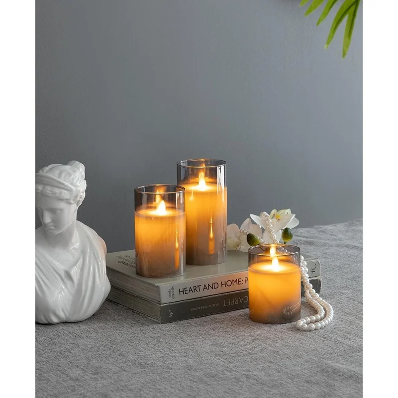 3D Flame-Effect LED Wax Candles with Remote Control Timer, 6" L, 5" M, 4" S
3D Flame-Effect LED Wax Candles with Remote Control Timer, 6" L, 5" M, 4" S