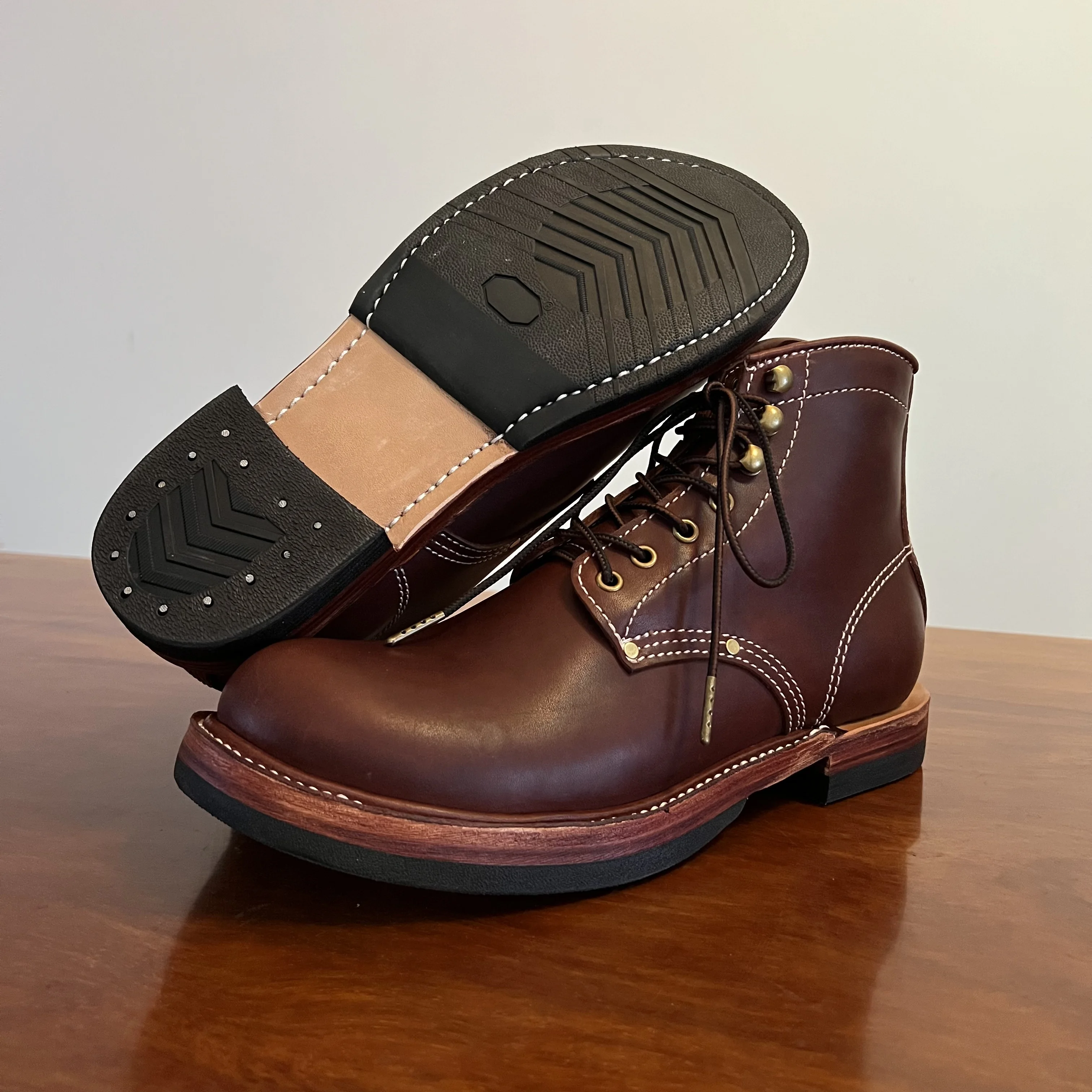 TD420 RockCanRoll Size 35-52 Super Quality Genuine Italian Cow Leather Handmade Durable Goodyear Welted American Work Boots
TD420 RockCanRoll Size 35-52 Super Quality Genuine Italian Cow Leather Handmade Durable Goodyear Welted American Work Boots