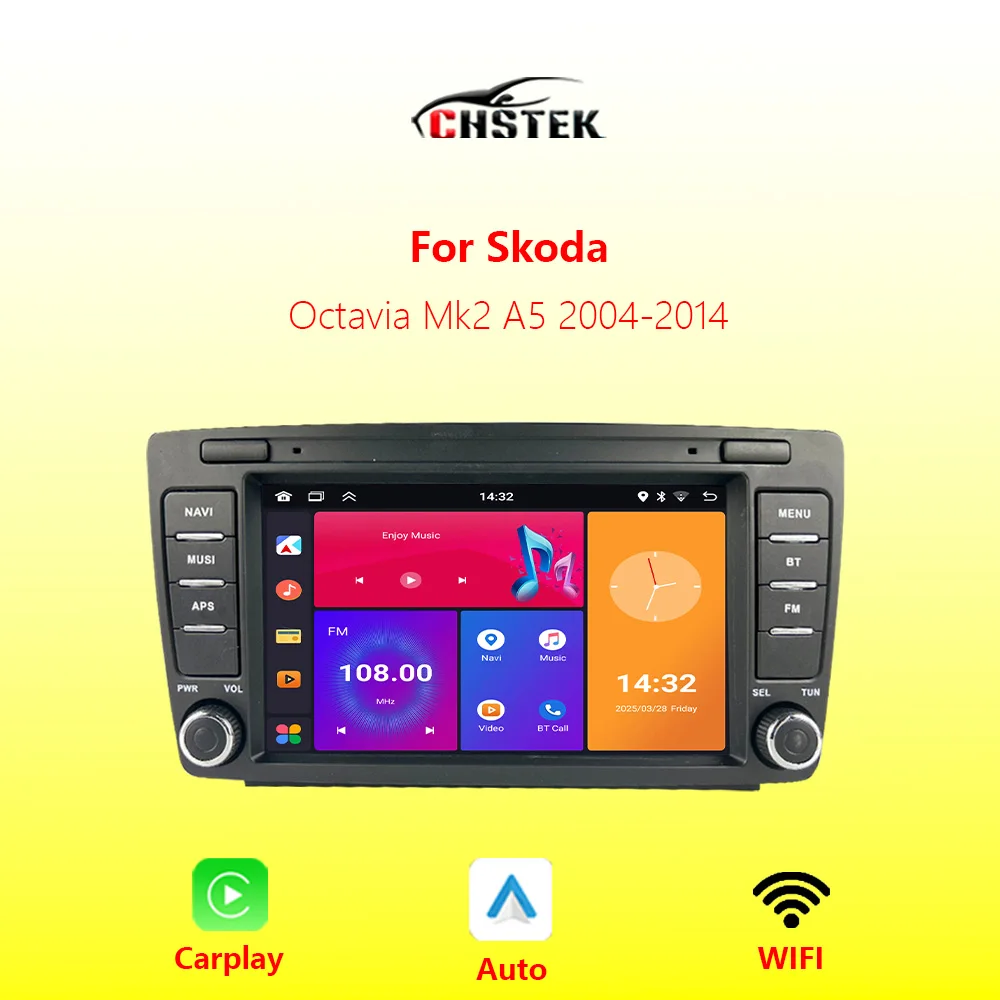 Car Radio Carplay For Skoda Octavia 2 A5 Mk2 2004-2014 Android Auto Multimedia Stereo Bluetooth Navigation WIFI Autoradio CHSTEK
Car Radio Carplay For Skoda Octavia 2 A5 Mk2 2004-2014 Android Auto Multimedia Stereo Bluetooth Navigation WIFI Autoradio CHSTEK
