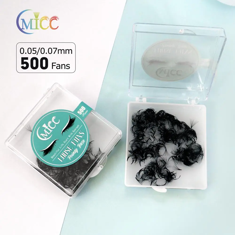 MICC 3D-14D 7mm 20mm Pointy Base Medium Stem Sharp Thin Premade Volume Loose Fans Lashes Russian Fan Eyelash Extension Faux Mink
MICC 3D-14D 7mm 20mm Pointy Base Medium Stem Sharp Thin Premade Volume Loose Fans Lashes Russian Fan Eyelash Extension Faux Mink