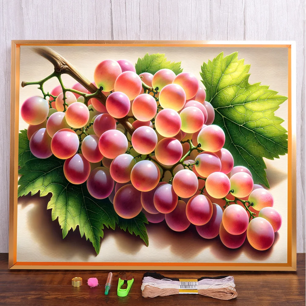 Fruit Grape Printed Canvas Cross Stitch DIY Embroidery Full Kit Sewing Handicraft Needlework Craft For Adults Counted Home Decor
Fruit Grape Printed Canvas Cross Stitch DIY Embroidery Full Kit Sewing Handicraft Needlework Craft For Adults Counted Home Decor