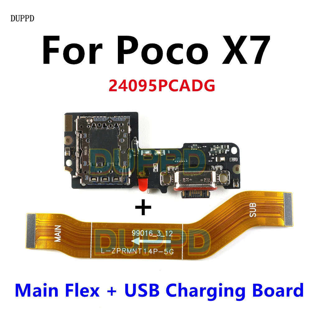 For Xiaomi Poco X7 USB Charging Board Connector Mainboard Plug Port Charger Dock Main Board Flex Cable Microphone SIM Reader
For Xiaomi Poco X7 USB Charging Board Connector Mainboard Plug Port Charger Dock Main Board Flex Cable Microphone SIM Reader