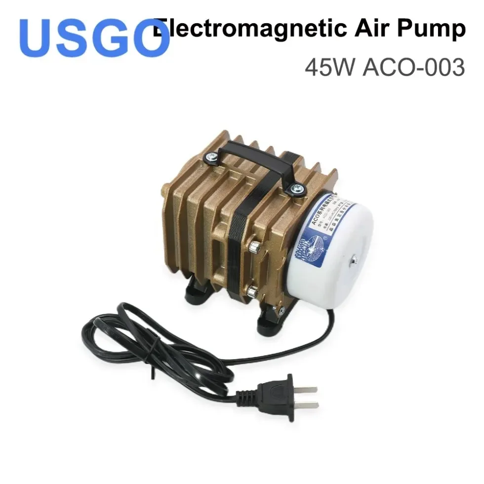 Воздушный насос USGO 45 Вт ACO-003 электромагнитный 220-240 В 50 л/мин для станка для лазерной гравировки и резки CO2
Воздушный насос USGO 45 Вт ACO-003 электромагнитный 220-240 В 50 л/мин для станка для лазерной гравировки и резки CO2