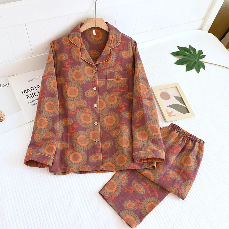 Autumn New Pajamas For Women Nightwear Sleepwear Women's Two Pieces Set Pure Cotton Long Sleeve Nightie Pyjamas Lounge Set
Autumn New Pajamas For Women Nightwear Sleepwear Women's Two Pieces Set Pure Cotton Long Sleeve Nightie Pyjamas Lounge Set