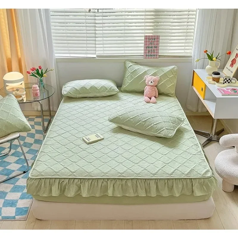 100% Waterproof Super Nordic Thick and Warm Fitted Sheet with Elastic Bands Princess Waterproof Bed Skirt Pink Mattress Covers
100% Waterproof Super Nordic Thick and Warm Fitted Sheet with Elastic Bands Princess Waterproof Bed Skirt Pink Mattress Covers
