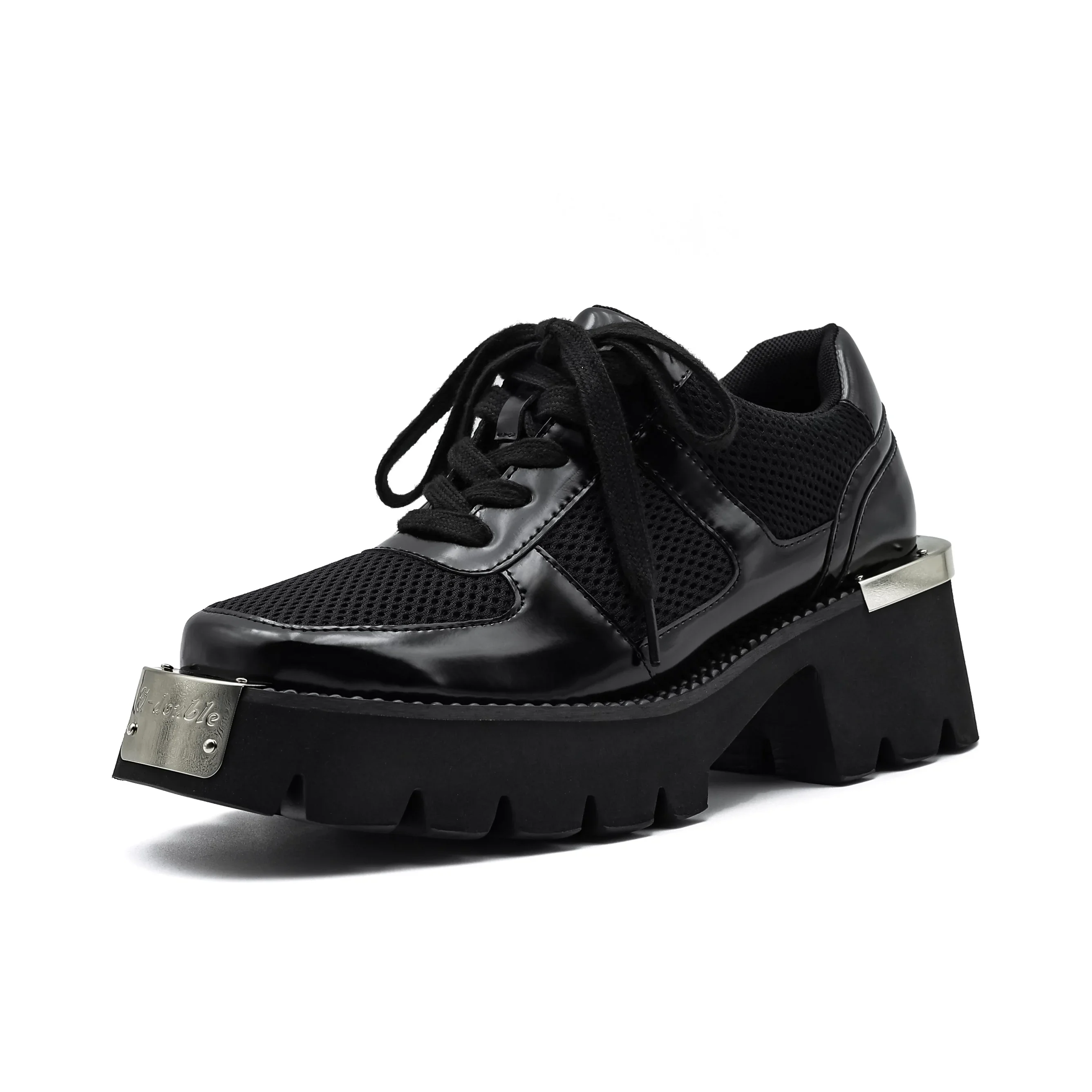 2025 Women's Punk Style Leather Shoes Lace-up Heel Platform Female Gothic Ankle Boots PU Metal Decor Thick Bottom Sneakers
2025 Women's Punk Style Leather Shoes Lace-up Heel Platform Female Gothic Ankle Boots PU Metal Decor Thick Bottom Sneakers