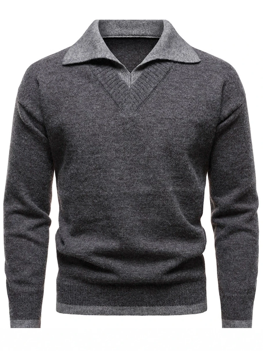 Осень и зима, новый мужской британский воротник, роскошный модный мужской однотонный свитер, топ, мужской вязаный свитер, свитер с нитками
Осень и зима, новый мужской британский воротник, роскошный модный мужской однотонный свитер, топ, мужской вязаный свитер, свитер с нитками