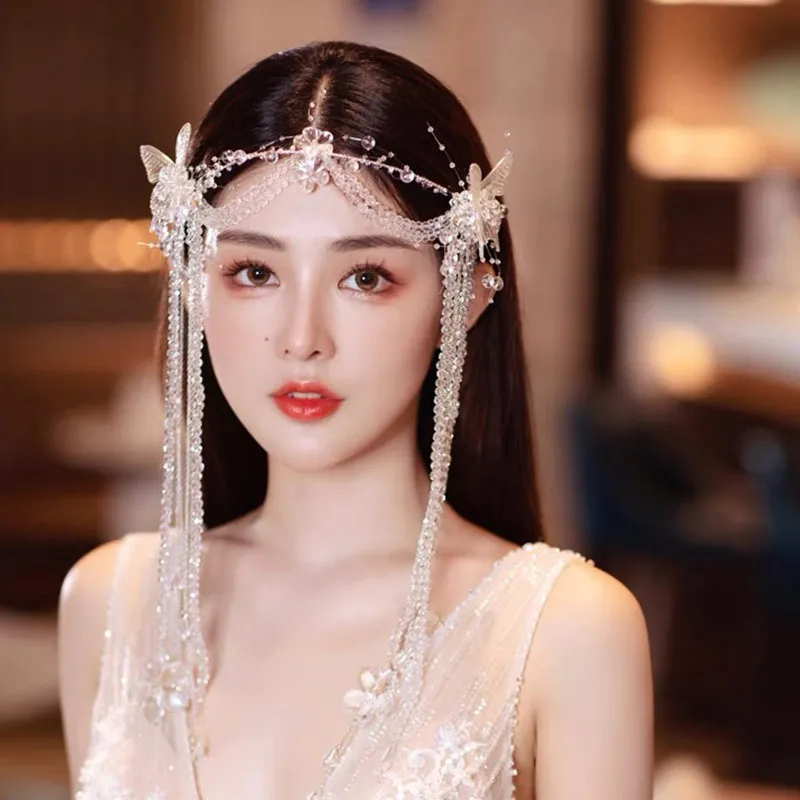 New Dream Crystal Tassel Dinner Style Transparent Handmade Crown Wedding Dress Headwear
New Dream Crystal Tassel Dinner Style Transparent Handmade Crown Wedding Dress Headwear