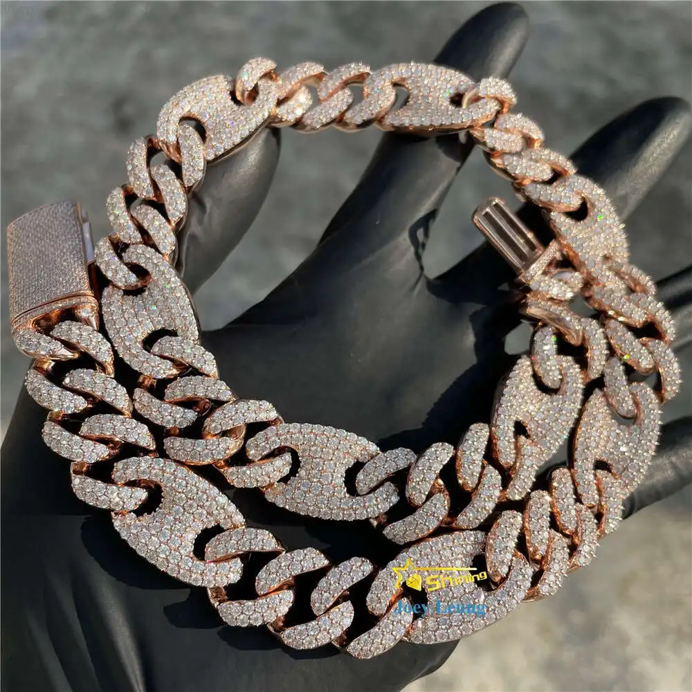 New Arrival Fine Jewelry 15mm Width Hip Hop Iced Out S925 Gold Plated Custom Vvs Moissanite Cuban Link
New Arrival Fine Jewelry 15mm Width Hip Hop Iced Out S925 Gold Plated Custom Vvs Moissanite Cuban Link