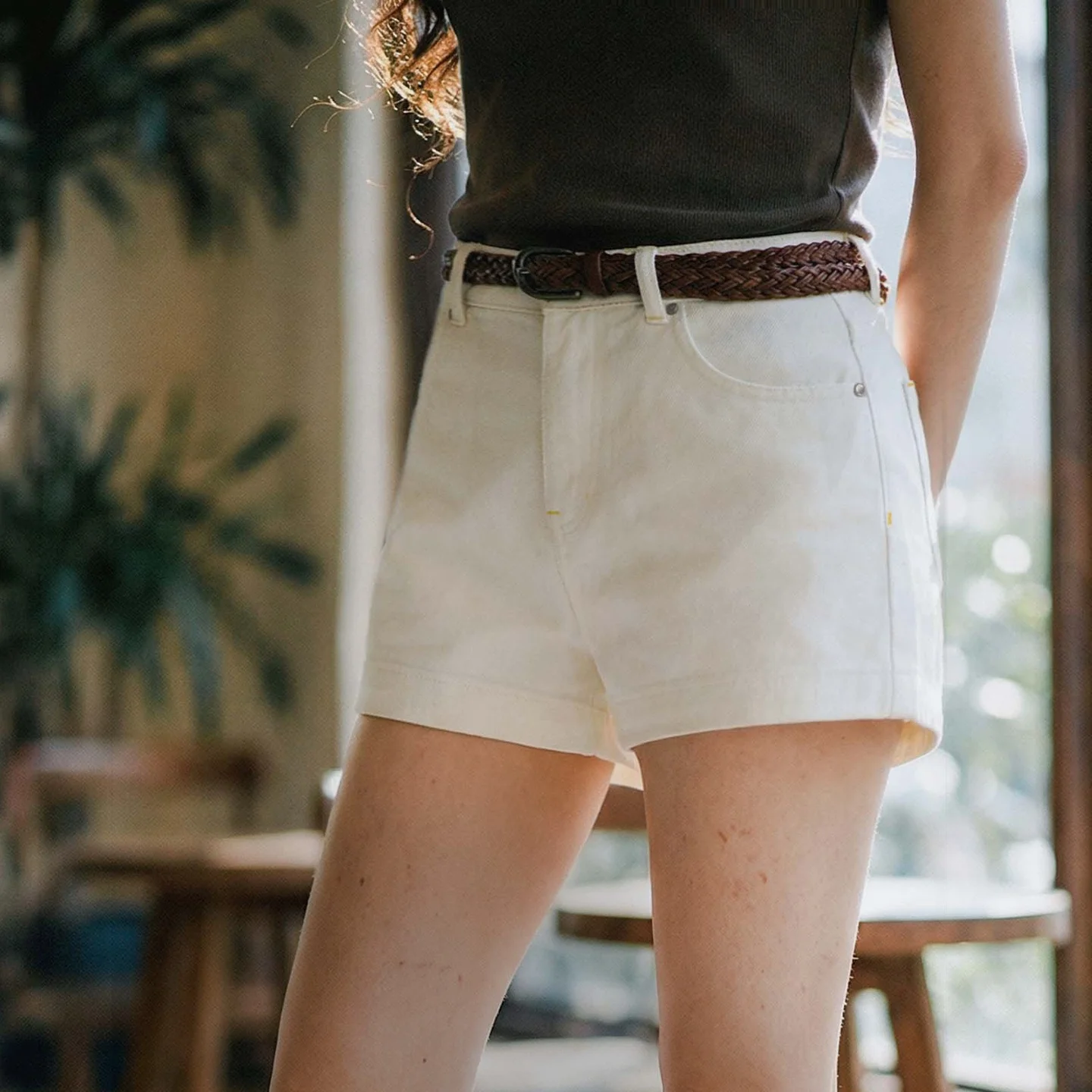 Maden Women's White Denim A Line Shorts Elastic Slim Straight Leg American Casual Street Summer Daily Female Bottoms Daily Chic
Maden Women's White Denim A Line Shorts Elastic Slim Straight Leg American Casual Street Summer Daily Female Bottoms Daily Chic