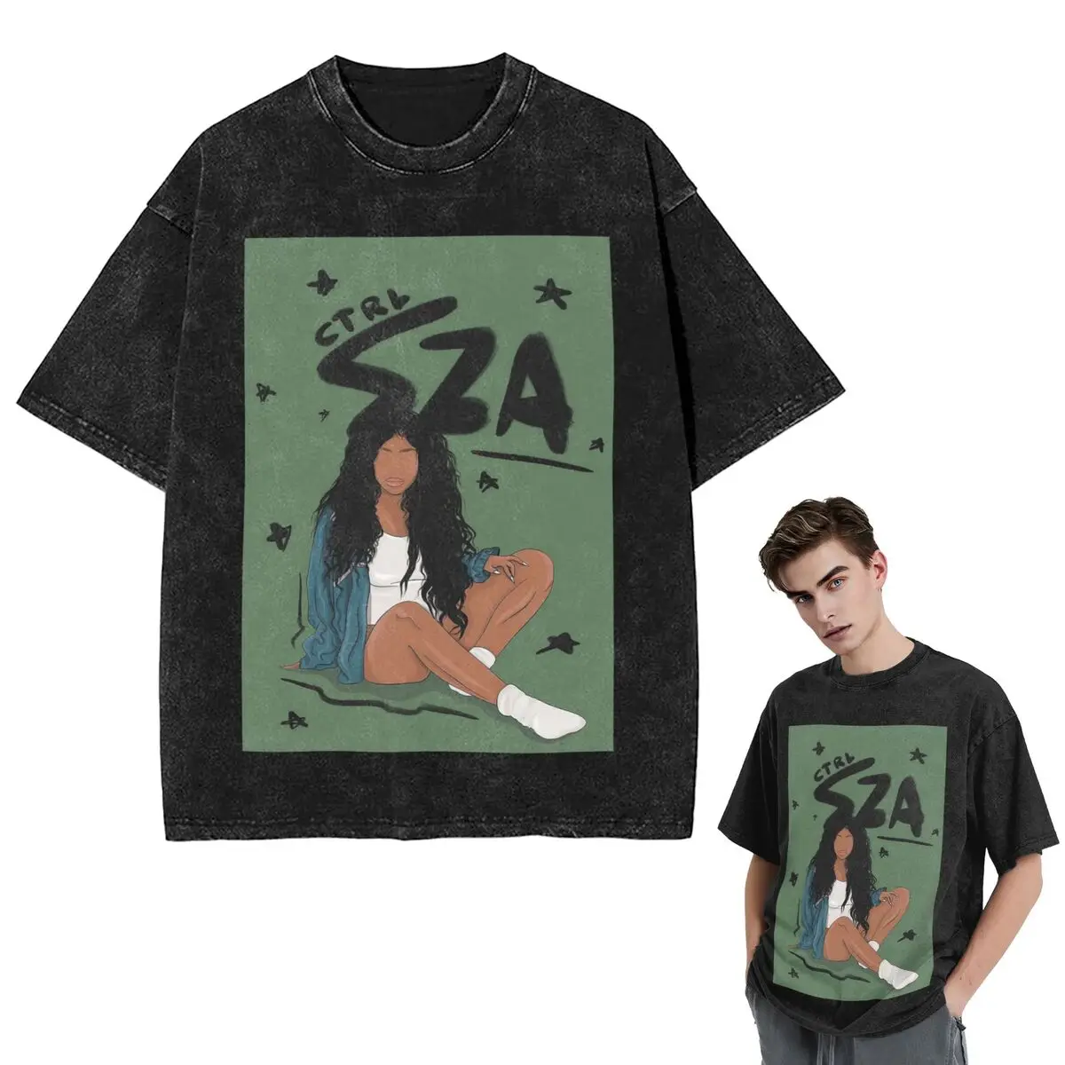 Уличная одежда, футболки SZA Song Singer, стираная футболка с коротким рукавом, футболка в стиле хип-хоп, топы, футболки для мужчин и женщин
Уличная одежда, футболки SZA Song Singer, стираная футболка с коротким рукавом, футболка в стиле хип-хоп, топы, футболки для мужчин и женщин