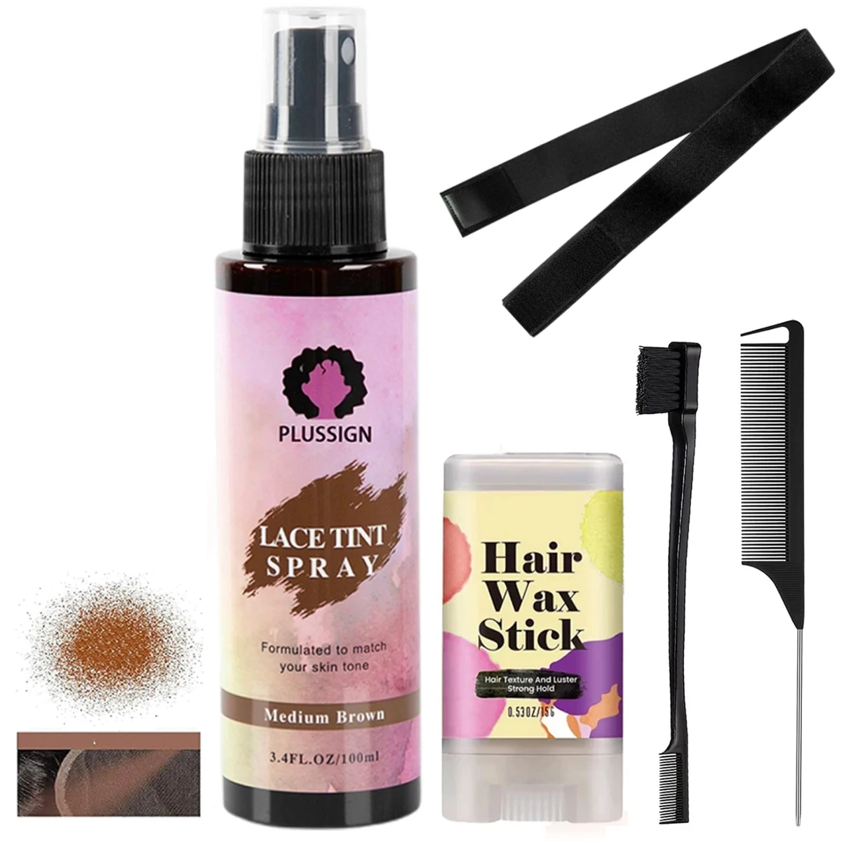 5 pc Lace Tint Melting Hair Set, Lace Wigs Toupees Hairpieces Natural Finishing Color, for DIY Wigs Tool Set
5 pc Lace Tint Melting Hair Set, Lace Wigs Toupees Hairpieces Natural Finishing Color, for DIY Wigs Tool Set