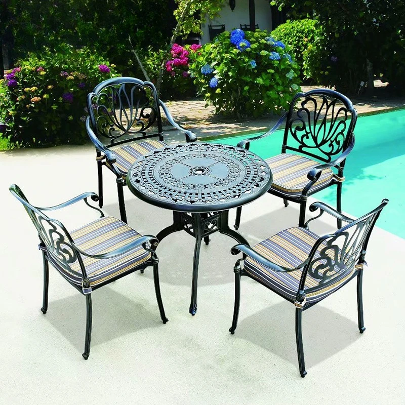 Outdoor cast aluminum tables and chairs three five-piece outdoor leisure open-air balcony garden courtyard waterproof wrought
Outdoor cast aluminum tables and chairs three five-piece outdoor leisure open-air balcony garden courtyard waterproof wrought