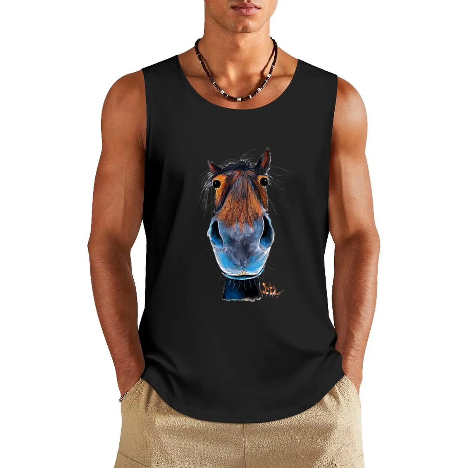 HoRSe PRiNT ' HaPPY HaRRY' BY SHiRLeY MacARTHuR Tank Top summer 2024 Men's summer t-shirt
HoRSe PRiNT ' HaPPY HaRRY' BY SHiRLeY MacARTHuR Tank Top summer 2024 Men's summer t-shirt