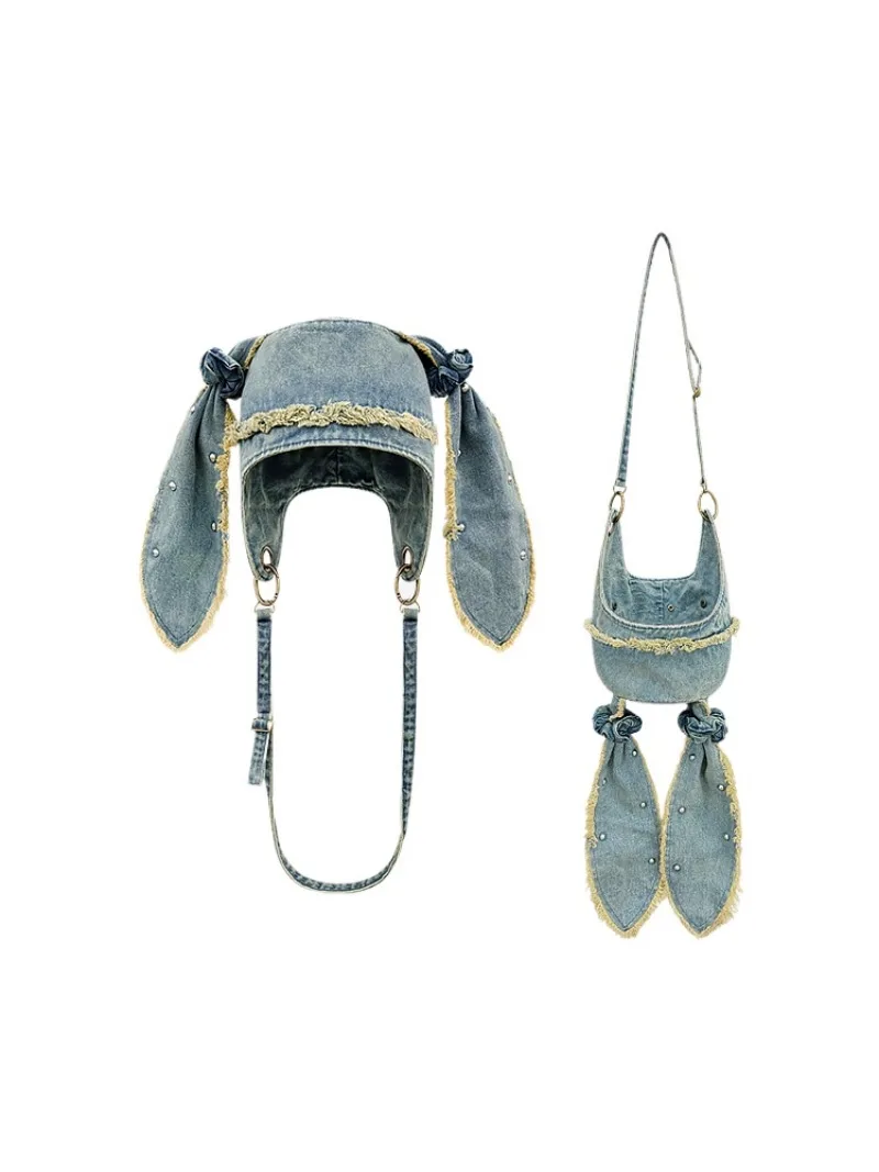 NEW Y2k Hot Girl Gradient Denim Rabbit Ears Cowboy Bucket Hat Wash Denim Hip Hop Cap Women Multi Function Bag Hat in One Pcs
NEW Y2k Hot Girl Gradient Denim Rabbit Ears Cowboy Bucket Hat Wash Denim Hip Hop Cap Women Multi Function Bag Hat in One Pcs