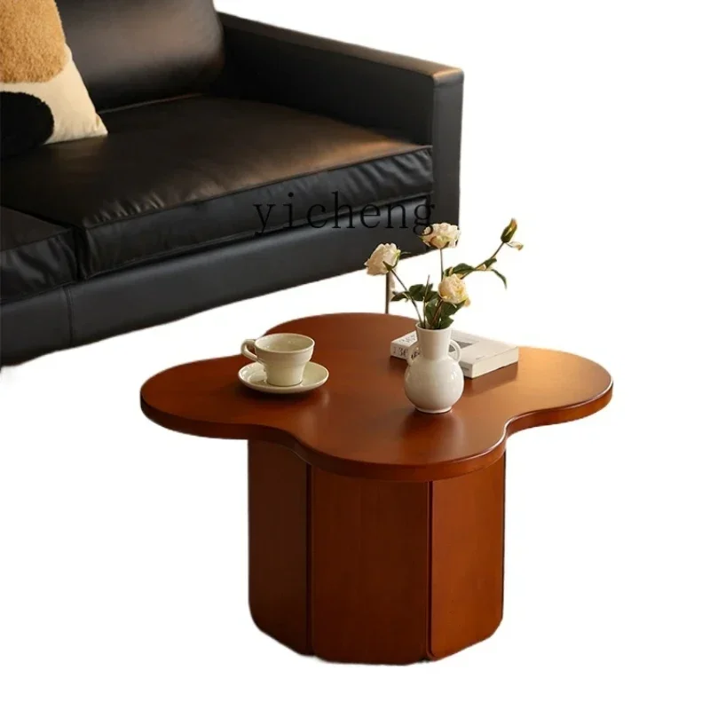 all solid wood four-leaf clover coffee table living room sofa side few small apartment balcony mini table
all solid wood four-leaf clover coffee table living room sofa side few small apartment balcony mini table