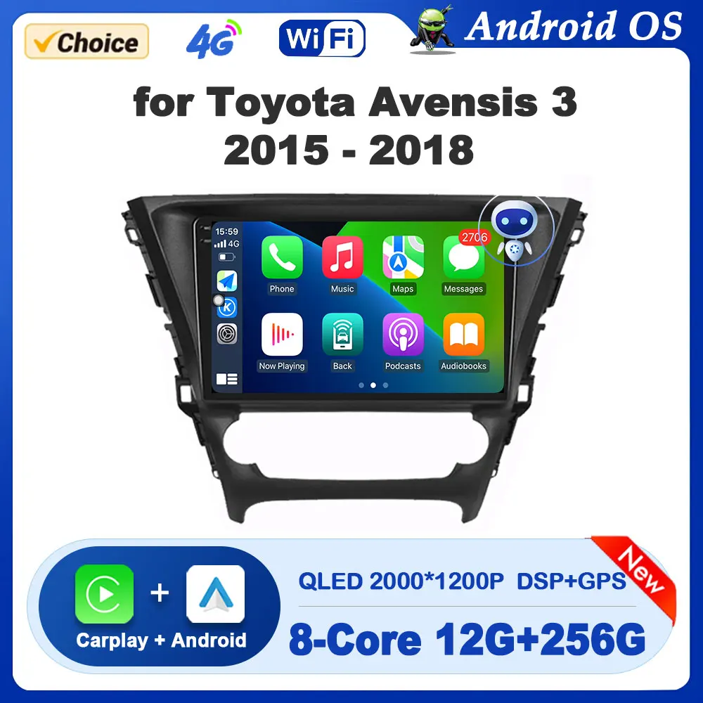 10.1 inch Android System GPS Navigation for Toyota Avensis 3 2015 - 2018 Car Radio Multimedia Video Player DSP Stereo Head Unit
10.1 inch Android System GPS Navigation for Toyota Avensis 3 2015 - 2018 Car Radio Multimedia Video Player DSP Stereo Head Unit
