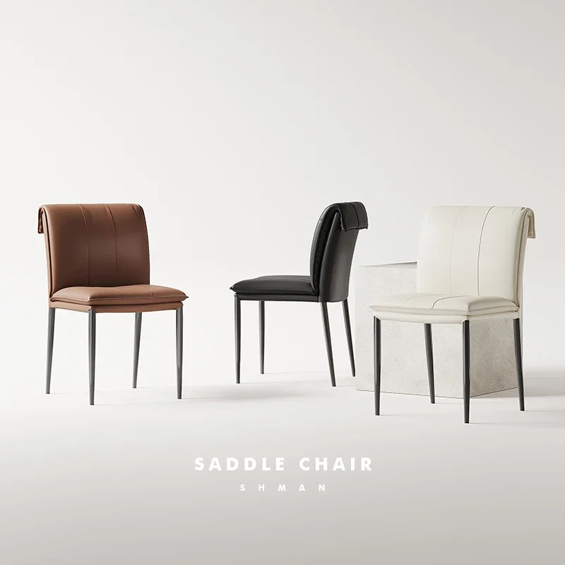Light luxury high-end leather home dining chair designer hotel model room chair modern simple dining table chair backrest
Light luxury high-end leather home dining chair designer hotel model room chair modern simple dining table chair backrest