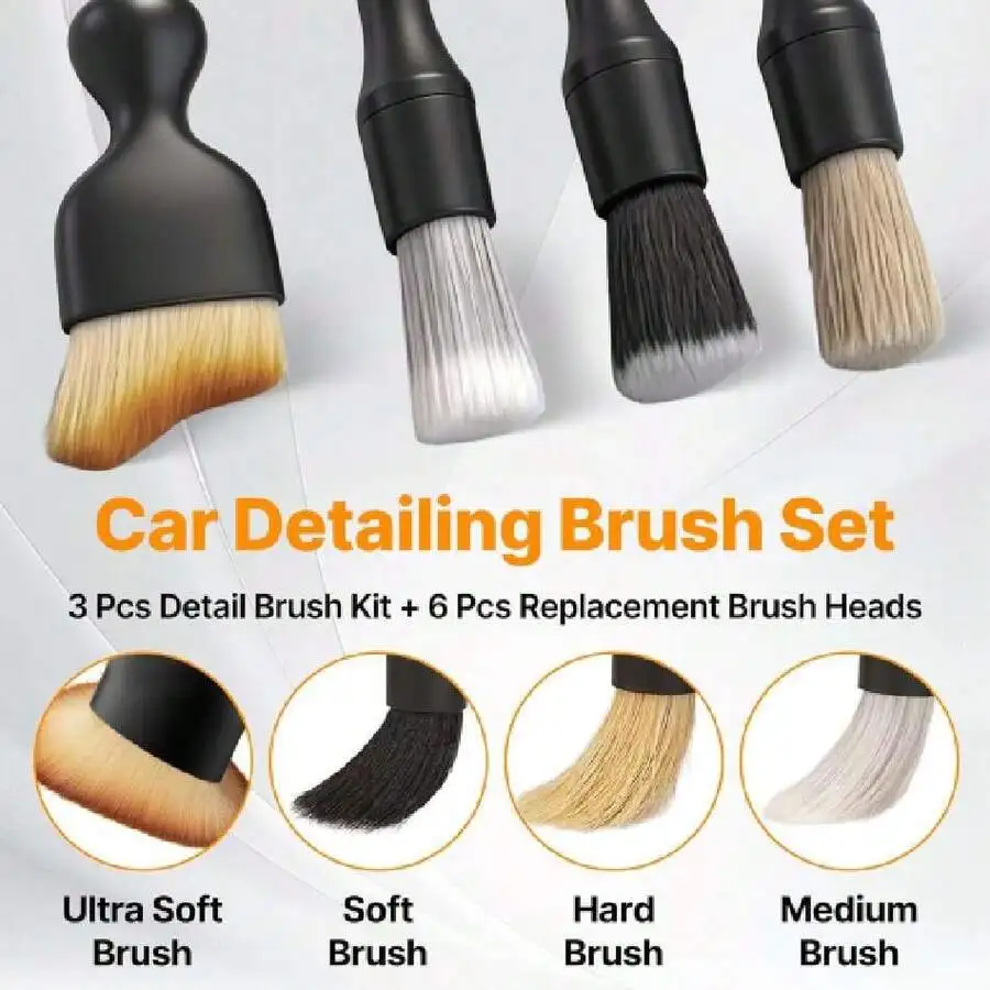8 Pcs Car Detailing Brush Set Soft Bristle For Interior Exterior Dashboards Vents Wheels Tires
8 Pcs Car Detailing Brush Set Soft Bristle For Interior Exterior Dashboards Vents Wheels Tires