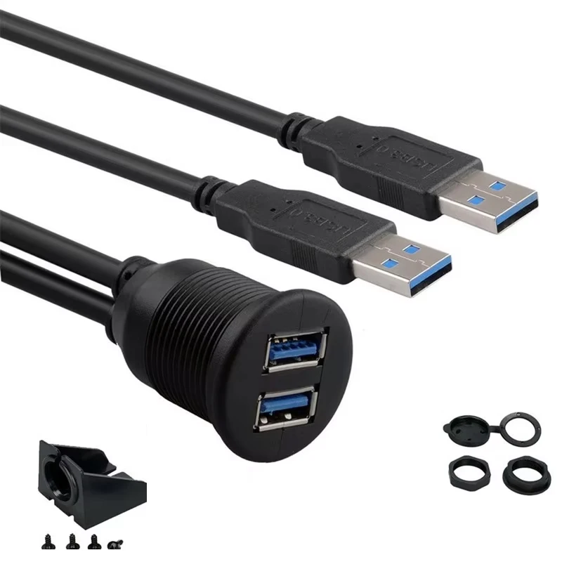 Car Accessories Dashboard 2 Port USB 3.0 Male to Female Cable AUX Embedded USB Dock Adapter for Car Motorcycle Boat
Car Accessories Dashboard 2 Port USB 3.0 Male to Female Cable AUX Embedded USB Dock Adapter for Car Motorcycle Boat