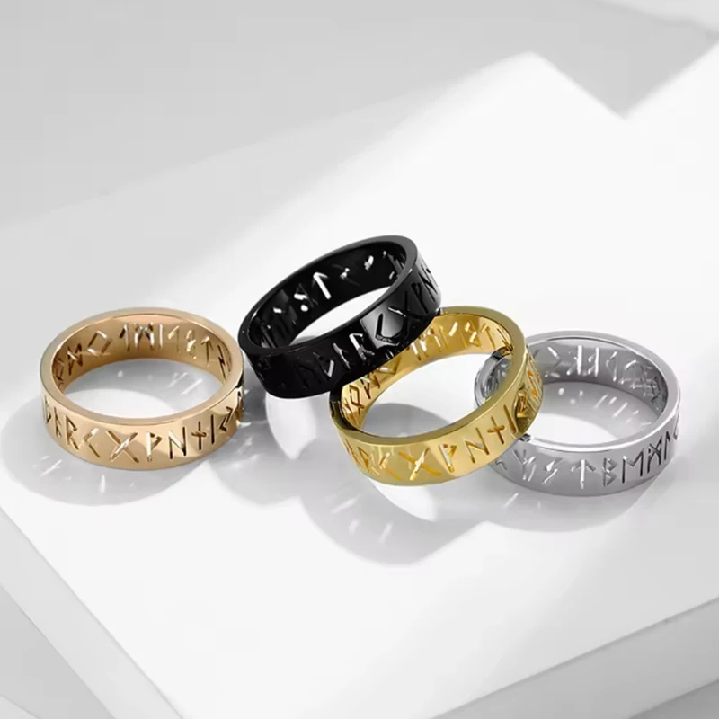 Autumn and Winter New Style Stainless Steel Hollow Out Ring for Men Women Fashion Hollow Rune Design Finger Antiestres Rings
Autumn and Winter New Style Stainless Steel Hollow Out Ring for Men Women Fashion Hollow Rune Design Finger Antiestres Rings