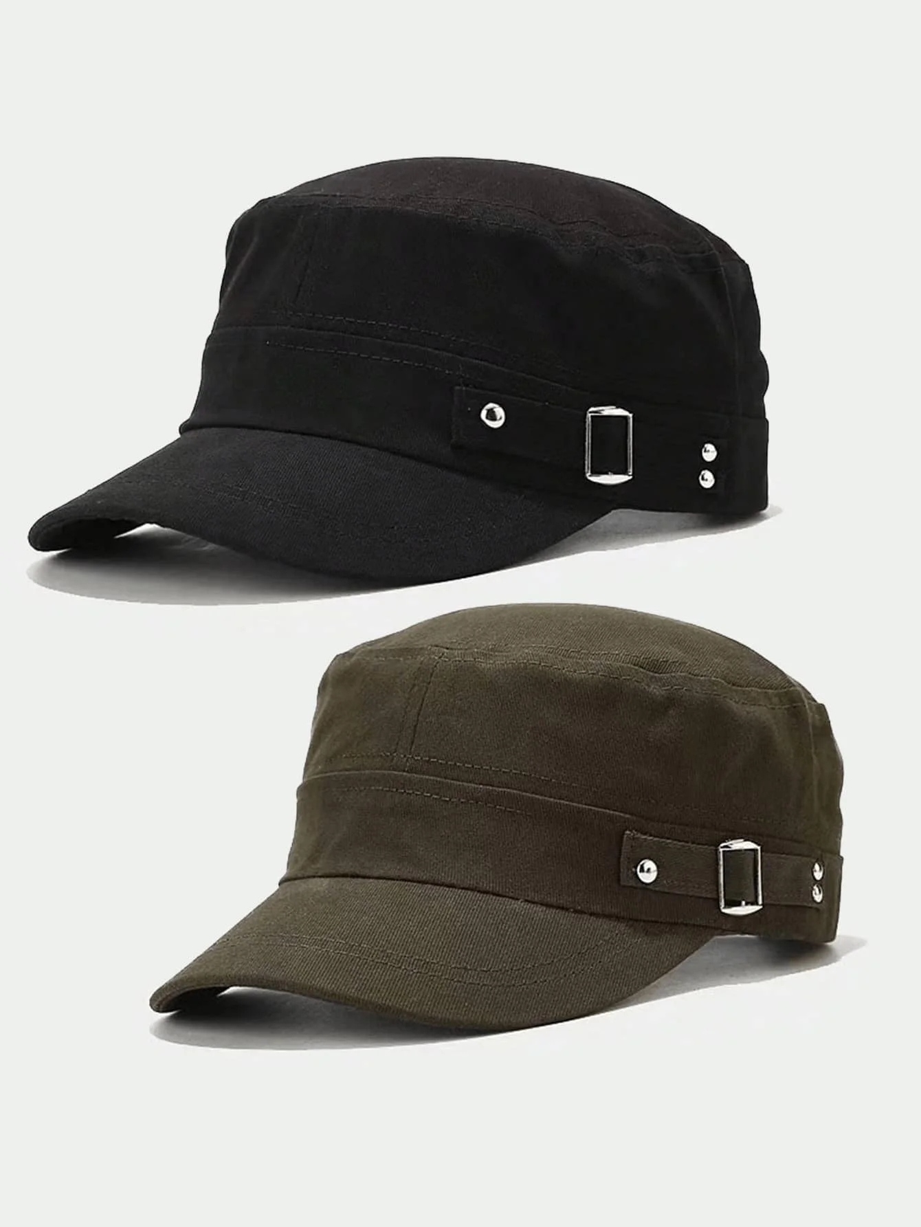 Unisex Rivet Decorated Military Style Cap Adjustable Brim Sun Hat For Outdoor Daily Use
Unisex Rivet Decorated Military Style Cap Adjustable Brim Sun Hat For Outdoor Daily Use