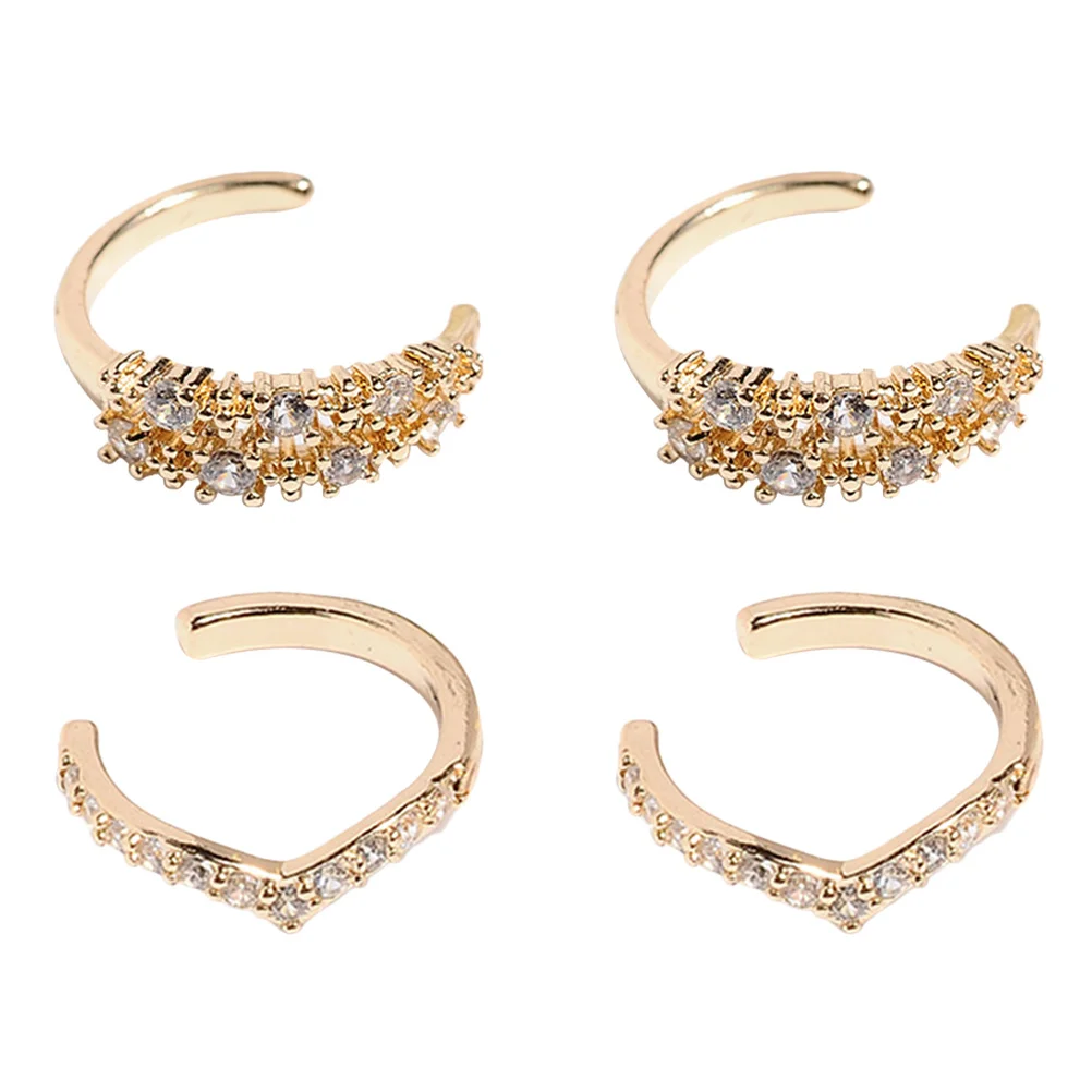 2Pair Adjustable Diamond Ear Bone Clips Non Piercing Clip Earrings for Women Fashion Jewelry Gift Earrings for Teen Girls
2Pair Adjustable Diamond Ear Bone Clips Non Piercing Clip Earrings for Women Fashion Jewelry Gift Earrings for Teen Girls