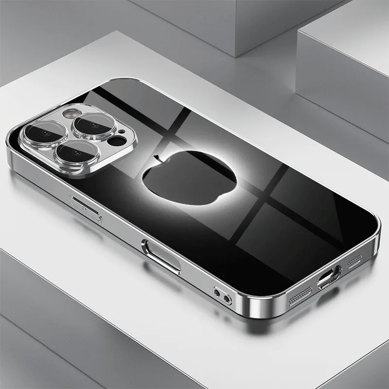 Simple Black White Style Apple Pattern Glass Electroplated Case For iPhone 17 16 15 14 13 12 11 Pro Max Plus 16E 17 Air Cover
Simple Black White Style Apple Pattern Glass Electroplated Case For iPhone 17 16 15 14 13 12 11 Pro Max Plus 16E 17 Air Cover
