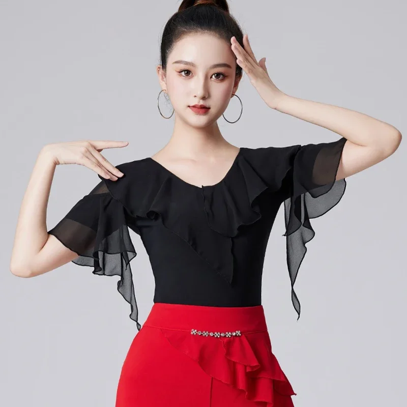 New Latin Dance Top Women Tango Dance National Standard Dance Practice Costume Adult Performance BodySuit Practice Clothes XH724
New Latin Dance Top Women Tango Dance National Standard Dance Practice Costume Adult Performance BodySuit Practice Clothes XH724