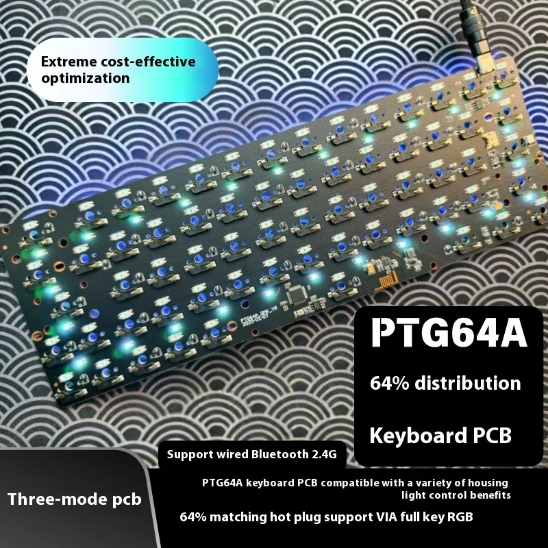 Механическая клавиатура Pcb Ptg64a, трехрежимная, с возможностью горячей замены, RGB через изменение ключа Gh60, механическая клавиатура, печатная плата, индивидуальный комплект печатной платы
Механическая клавиатура Pcb Ptg64a, трехрежимная, с возможностью горячей замены, RGB через изменение ключа Gh60, механическая клавиатура, печатная плата, индивидуальный комплект печатной платы
