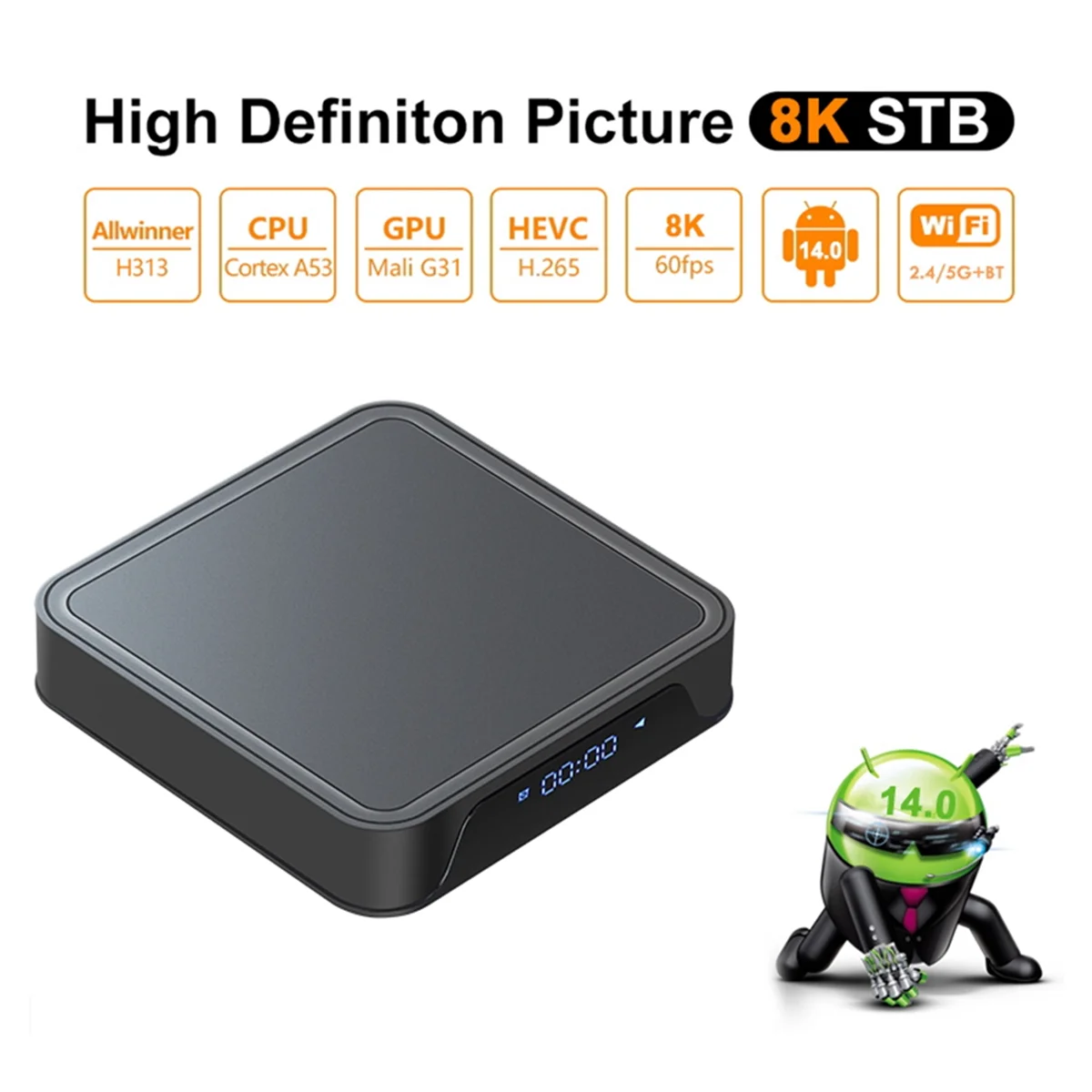ТВ-приставка TV98 Pro ATV 2G + 8G H313 2,4G + 5G WIFI + Bluetooth 5,2 Android 14 телеприставка медиаплеер с американской вилкой
ТВ-приставка TV98 Pro ATV 2G + 8G H313 2,4G + 5G WIFI + Bluetooth 5,2 Android 14 телеприставка медиаплеер с американской вилкой
