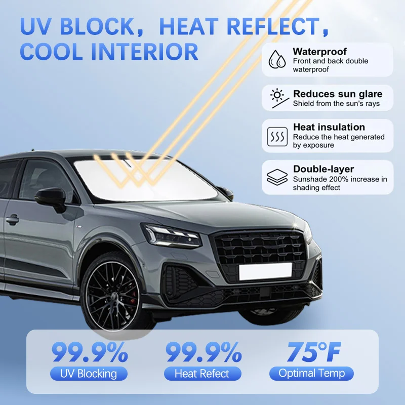 Car Windshield Sun Shade For Audi Q2 2018-2024 A1 A3 S3 Sunshade Sun Visor Protector Blocks UV Rays Summer Car Accessories
Car Windshield Sun Shade For Audi Q2 2018-2024 A1 A3 S3 Sunshade Sun Visor Protector Blocks UV Rays Summer Car Accessories