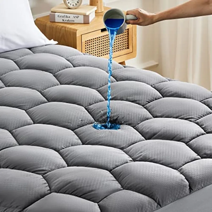 Waterproof Mattress Protector Mattress Topper with Deep Pocket up to 21'' Quilted Fitted Waterproof Mattress Pad Ultra Soft and
Waterproof Mattress Protector Mattress Topper with Deep Pocket up to 21'' Quilted Fitted Waterproof Mattress Pad Ultra Soft and