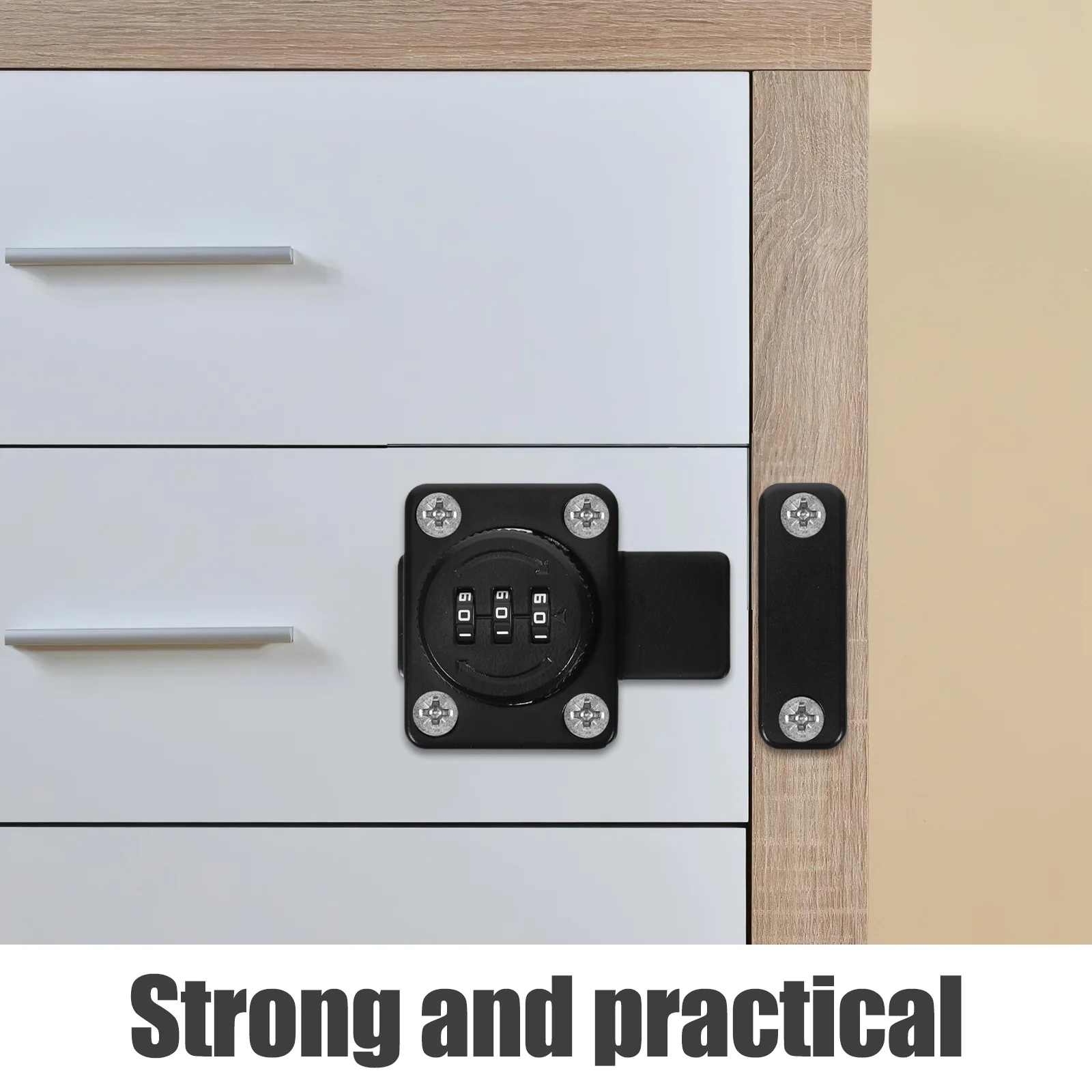 Mini Password Lock Matte Black Keyless Cabinet Lock 3- Combination Hasp Latch for Wooden Doors Drawers Security
Mini Password Lock Matte Black Keyless Cabinet Lock 3- Combination Hasp Latch for Wooden Doors Drawers Security