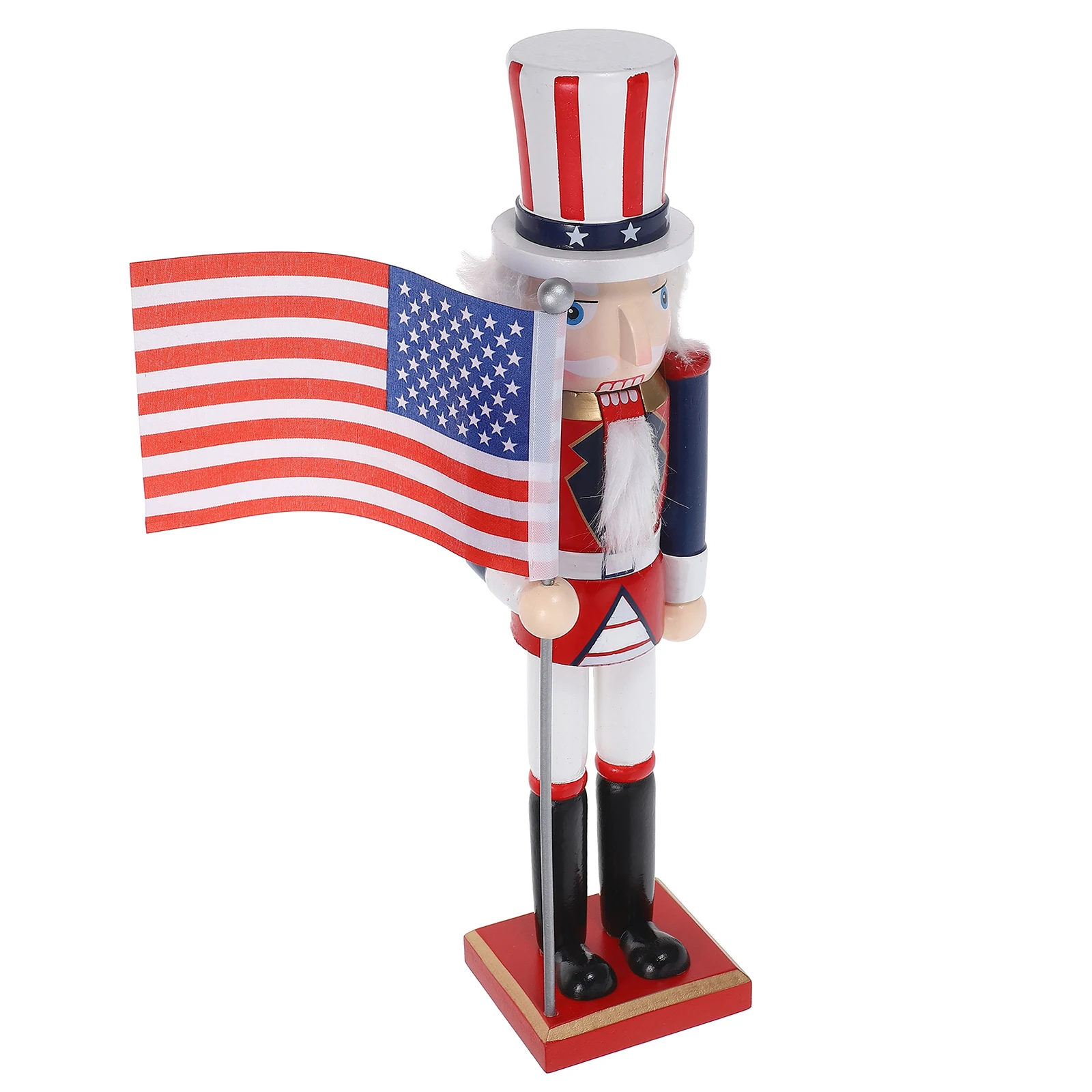 Independence Day Decor 38cm Wooden Nutcracker Figures Wooden Figure Christmas Statue Holiday Display
Independence Day Decor 38cm Wooden Nutcracker Figures Wooden Figure Christmas Statue Holiday Display