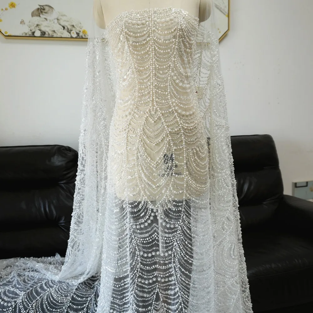 Luxury Heavy Beaded Sequined Mesh Lace Cloth for Bridal Mermaid Gown Formal Dress Cheongsam DIY Apparel Making Supplies
Luxury Heavy Beaded Sequined Mesh Lace Cloth for Bridal Mermaid Gown Formal Dress Cheongsam DIY Apparel Making Supplies