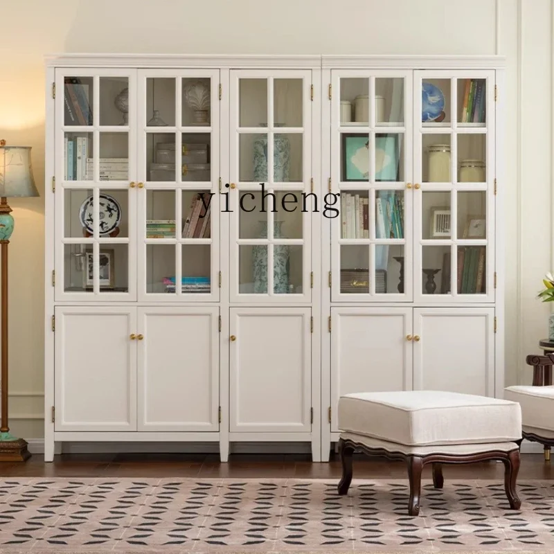 X5-18 solid wood combination bookcase glass with door combination cabinet household vertical floor against the wall
X5-18 solid wood combination bookcase glass with door combination cabinet household vertical floor against the wall