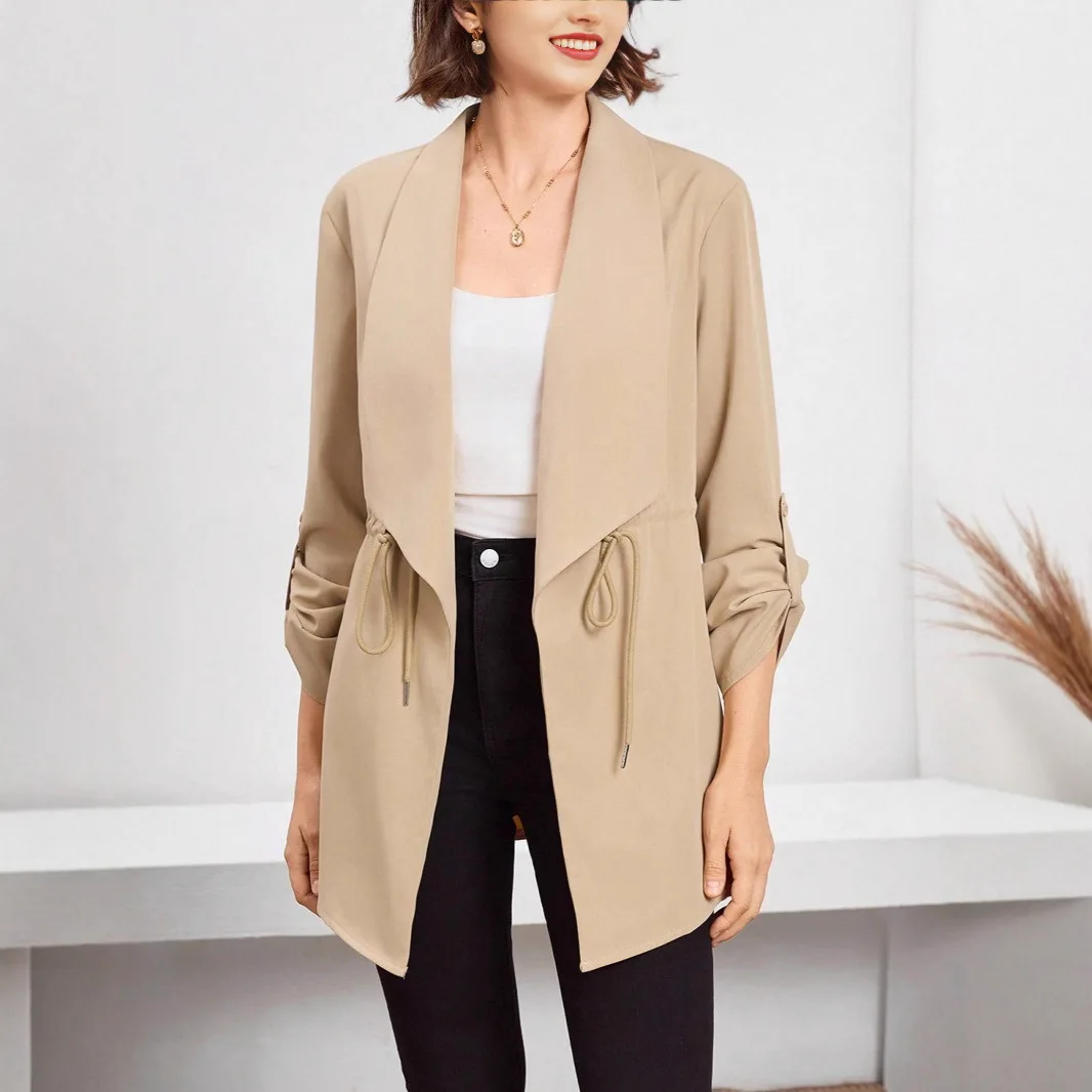 Autumn Winter New Fashion Women’s Solid Color Turn-down Collar Lace-up Casual Trendy Loose Long Sleeve Suit Blazers Female Coats
Autumn Winter New Fashion Women’s Solid Color Turn-down Collar Lace-up Casual Trendy Loose Long Sleeve Suit Blazers Female Coats