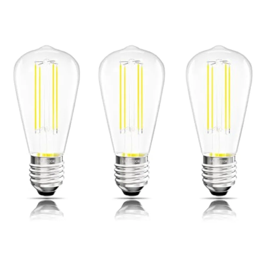 Edison Bulbs E26 Medium Base, 750LM ST19 Vtage LED Filament Bulb Clear Glass, Equivalent 75W Dimmable Lights Bulb 90+ CRI for C
Edison Bulbs E26 Medium Base, 750LM ST19 Vtage LED Filament Bulb Clear Glass, Equivalent 75W Dimmable Lights Bulb 90+ CRI for C