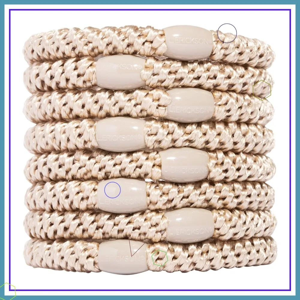 8 Pack No Damage Pony Hair Ties - Camel Beige Tan White Hair Bands for Women
8 Pack No Damage Pony Hair Ties - Camel Beige Tan White Hair Bands for Women