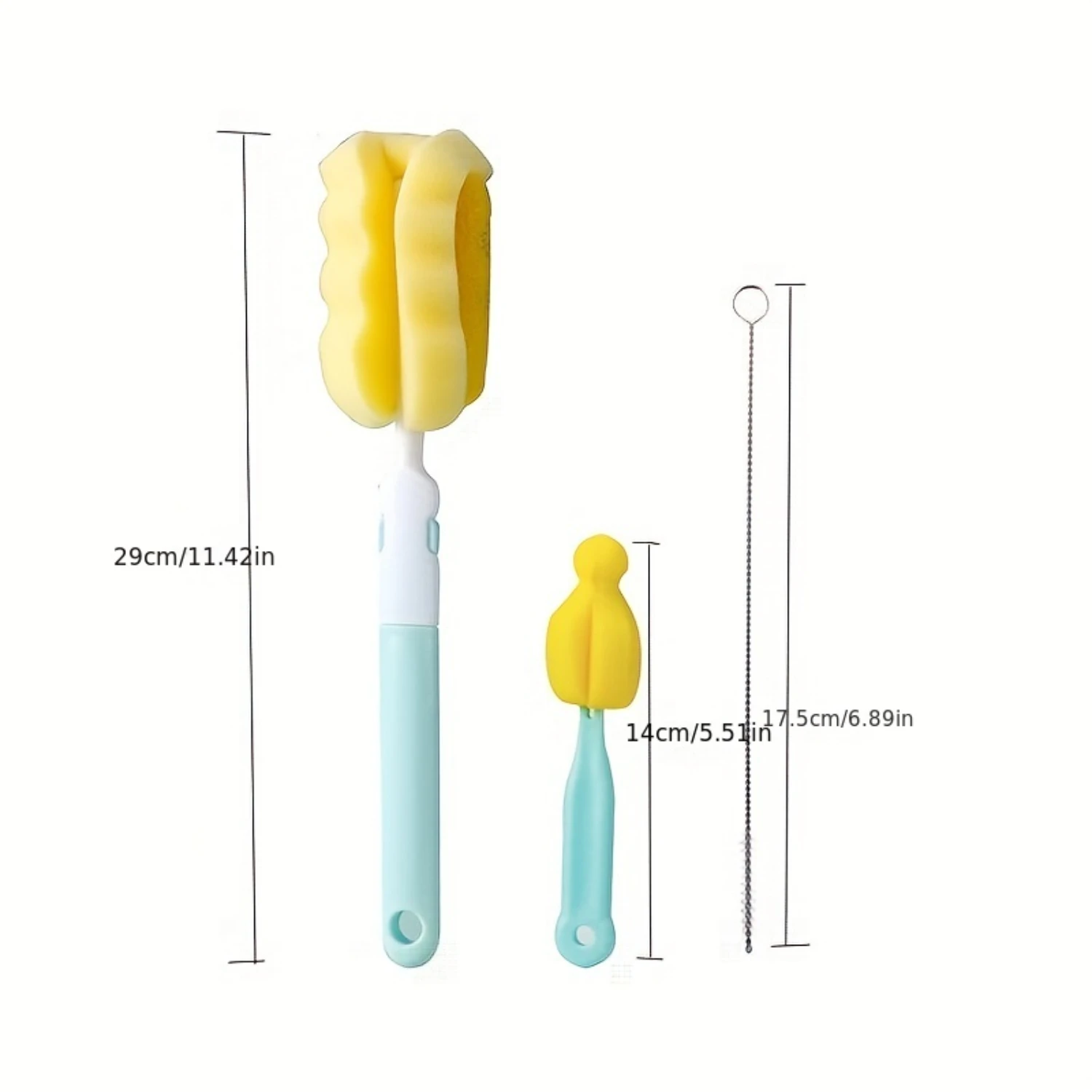3pcs/set, Sponge Bottle Brush, Foldable Cup Brush, Removable Vacuum Cup Brush, Pacifier Brush, Straw Brush
3pcs/set, Sponge Bottle Brush, Foldable Cup Brush, Removable Vacuum Cup Brush, Pacifier Brush, Straw Brush