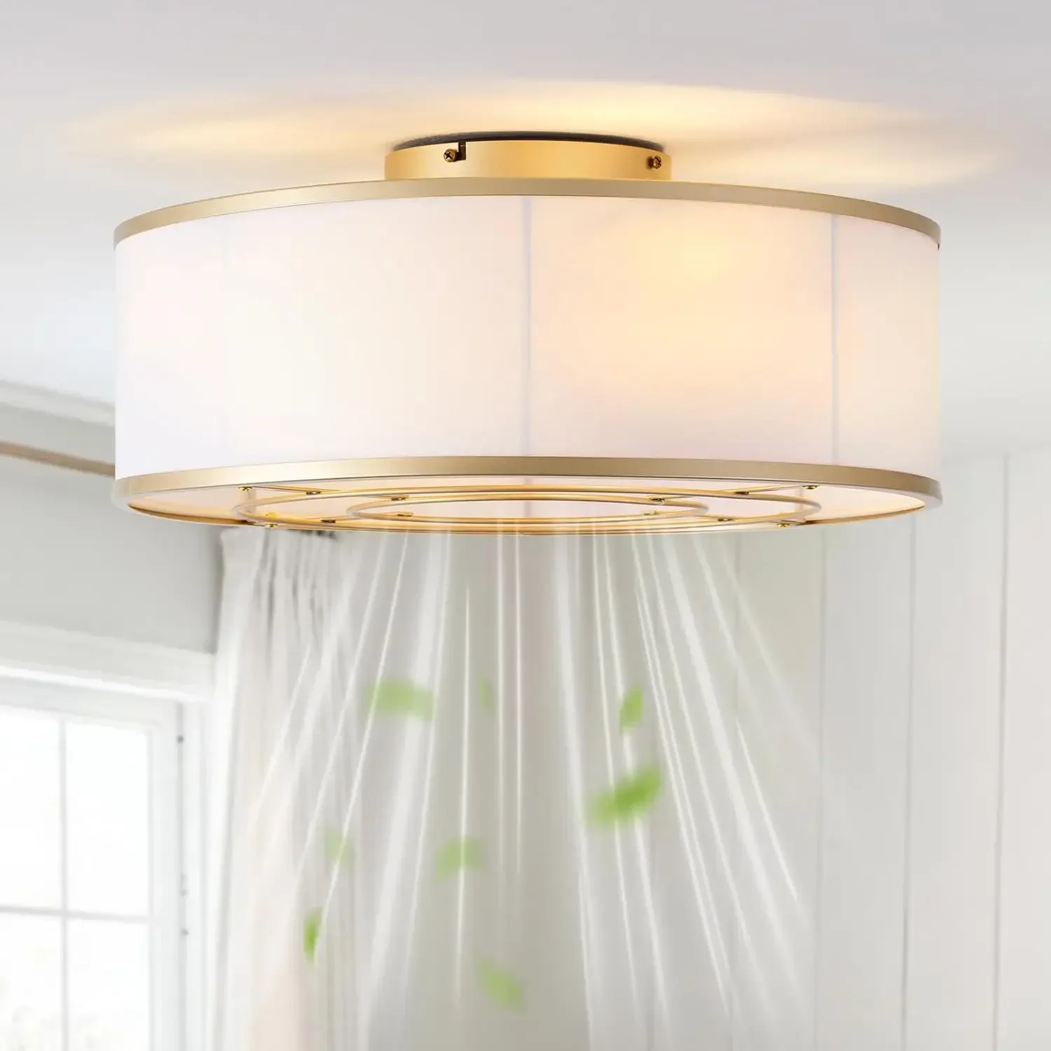 Low Profile Ceiling Fans with Lights, Bladeless Ceiling Fan with lights Remote, Flush Mount Modern Enclosed with 6 Speeds
Low Profile Ceiling Fans with Lights, Bladeless Ceiling Fan with lights Remote, Flush Mount Modern Enclosed with 6 Speeds