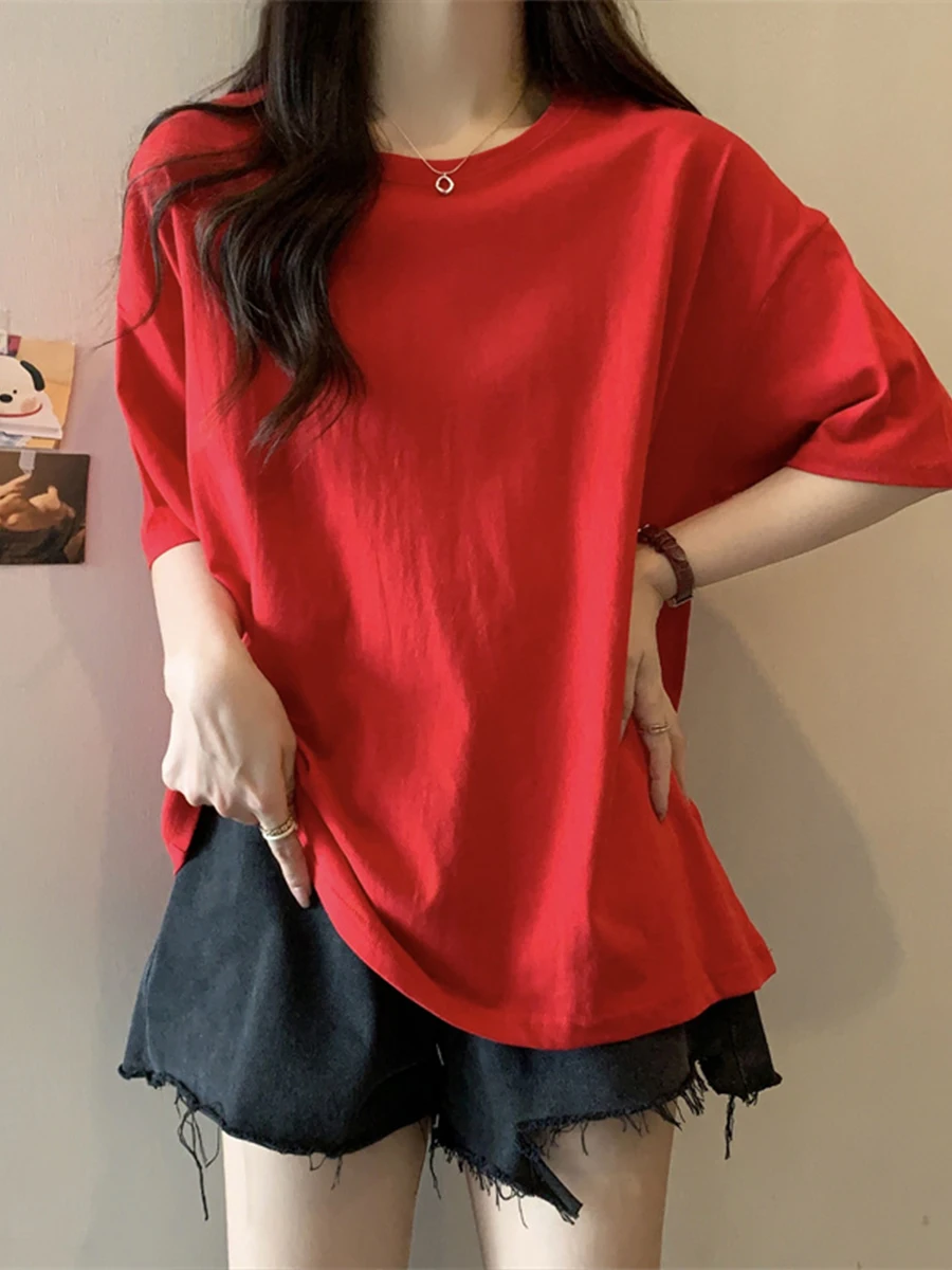 Pure Cotton Women's T-irt ort Sve Loose Fit Faionable Autumn New Sle Comfortable Large Size Slimming Top
Pure Cotton Women's T-irt ort Sve Loose Fit Faionable Autumn New Sle Comfortable Large Size Slimming Top