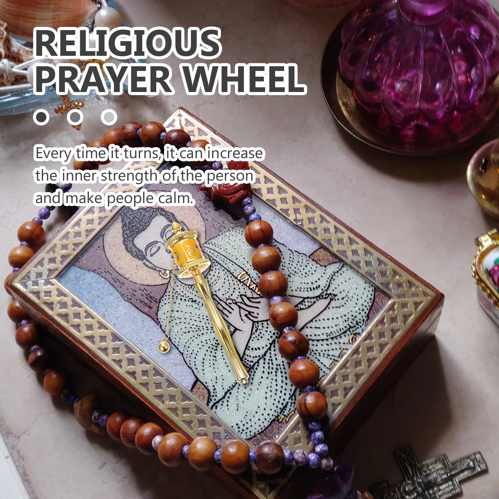 Hand Prayer Religious Decor Religious Prayer Wheel Alloy Blessings Relaxation Gift Strengthen Inner NewToys
Hand Prayer Religious Decor Religious Prayer Wheel Alloy Blessings Relaxation Gift Strengthen Inner NewToys