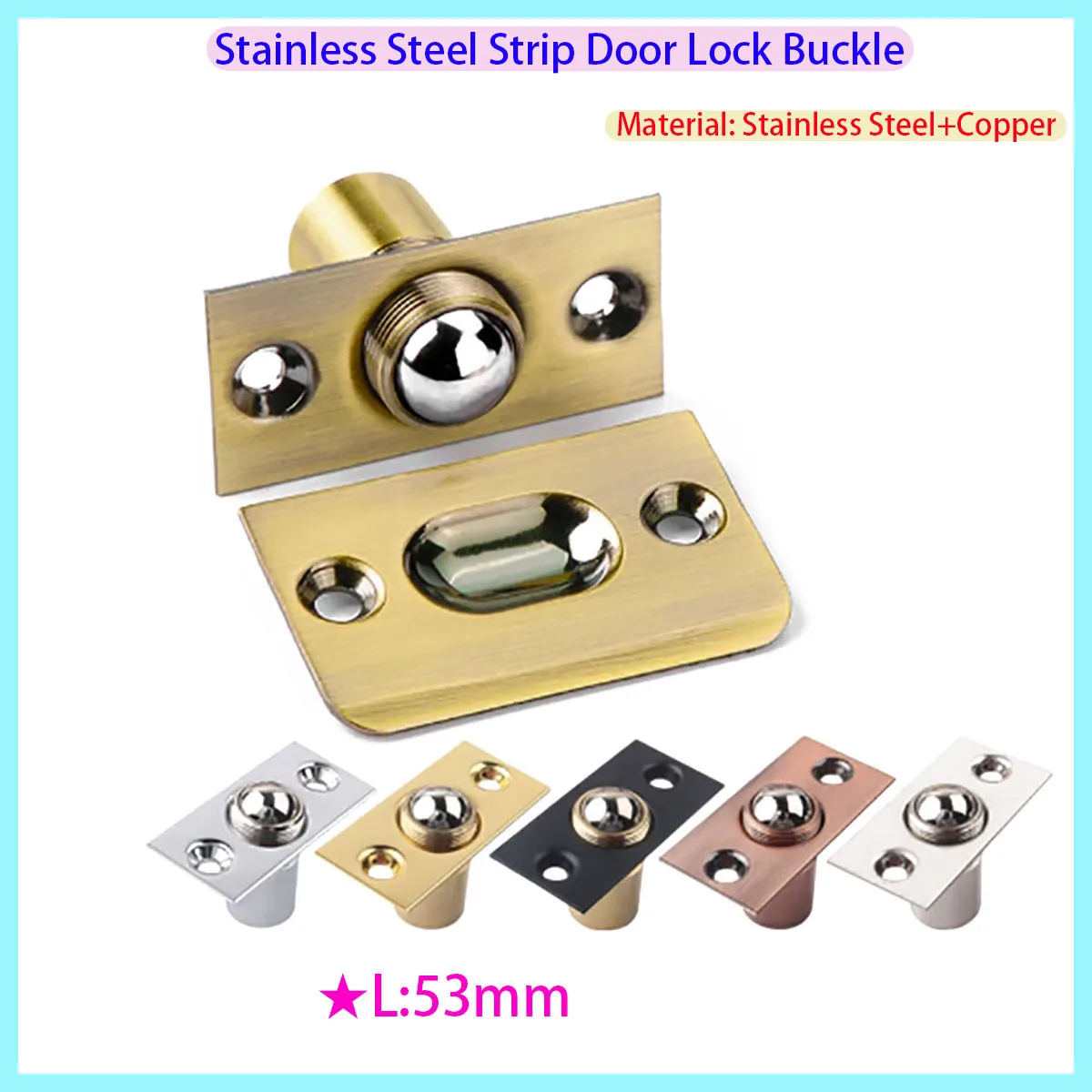 Screw Cabinet Door Spring Roller Goal Latch Set Door Stopper Furniture, 1 Set of Stainless Steel Cabinet Door Ball Buckle
Screw Cabinet Door Spring Roller Goal Latch Set Door Stopper Furniture, 1 Set of Stainless Steel Cabinet Door Ball Buckle